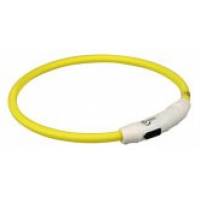 Svítící kroužek USB na krk L-XL 65 cm/7 mm žlutý